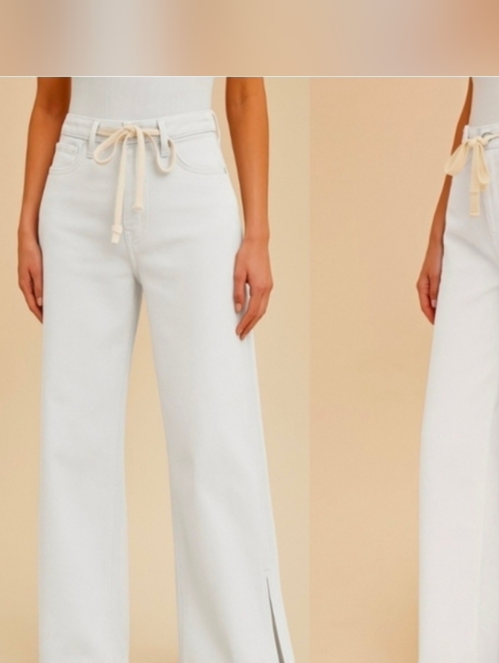 Anniewear White Wide-Leg Pants - Picture 2 of 5